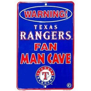 Texas Rangers MLB Fan Man Cave Parking Sign